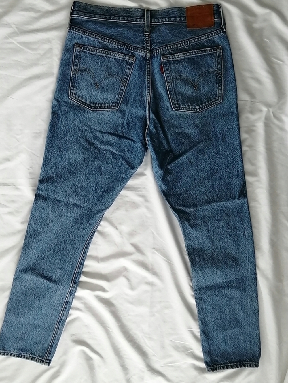 Levi's 501 Skinny Jeans Premium Denim Distressed Ankle In Nice as Pie Size 28 - Picture 4 of 16